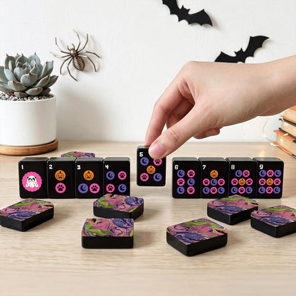 Psycho-doggo Wicked Bulldog Halloween Mahjong Tiles