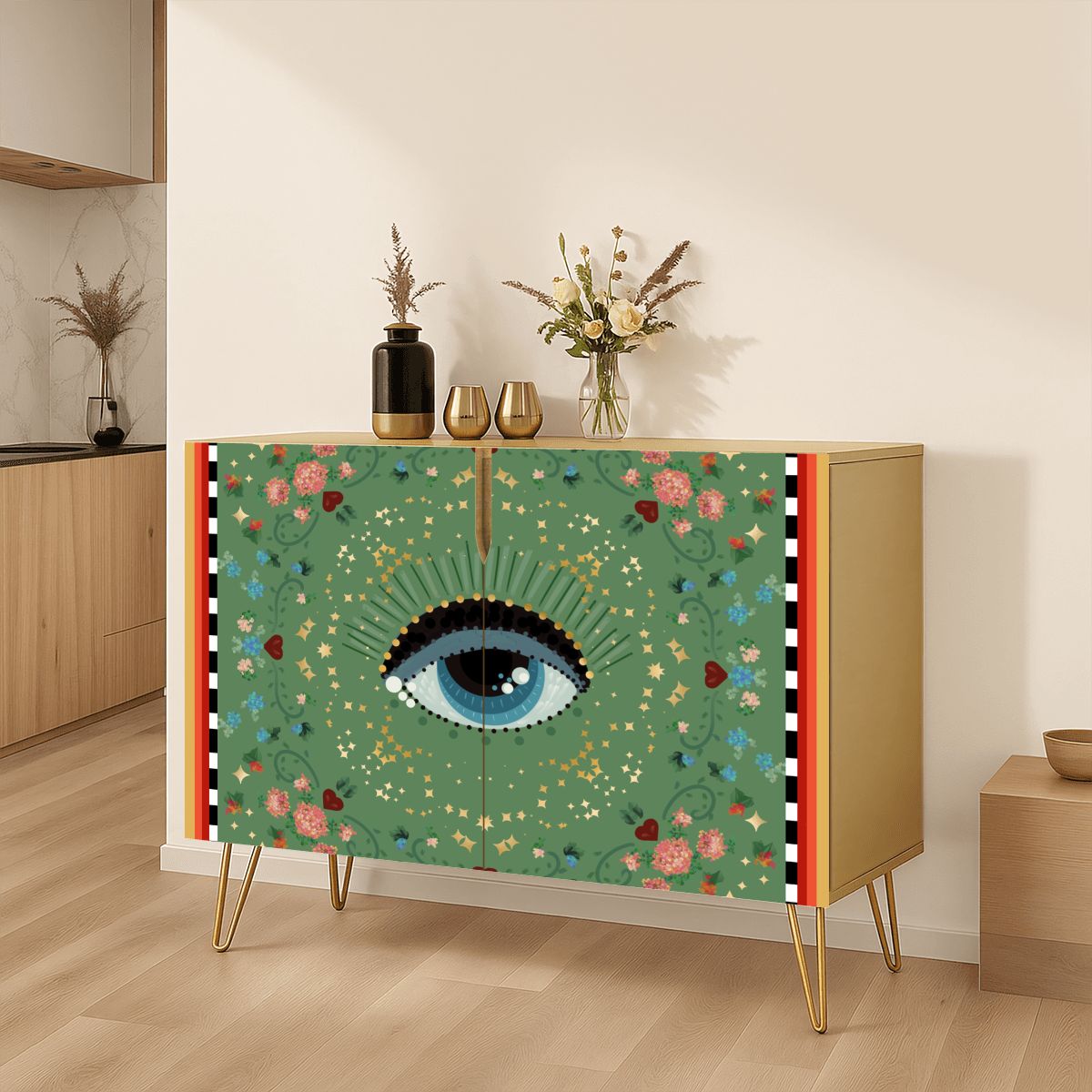 Wooden Storage Cabinet (Made in USA) Stay weird