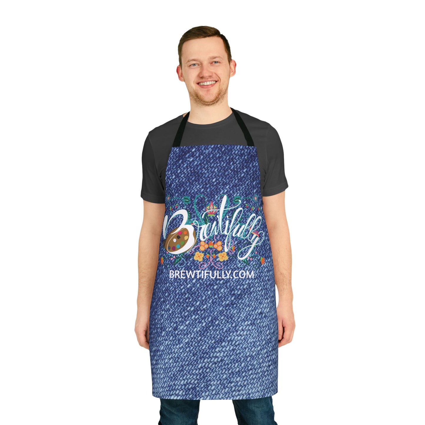 Brewtifully Apron, 5-Color Straps - Denim