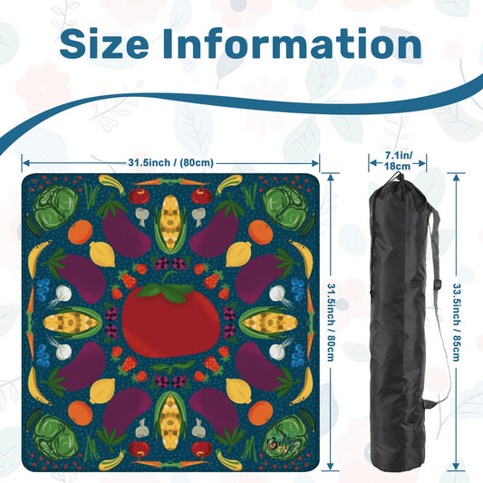Farmers Market Mahjong Mat 31.5"x31.5" (Ship Rolled up)