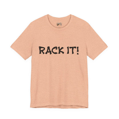 Rack It! Graphic Tee — Casual Statement Shirt for Gamers & Pool Players