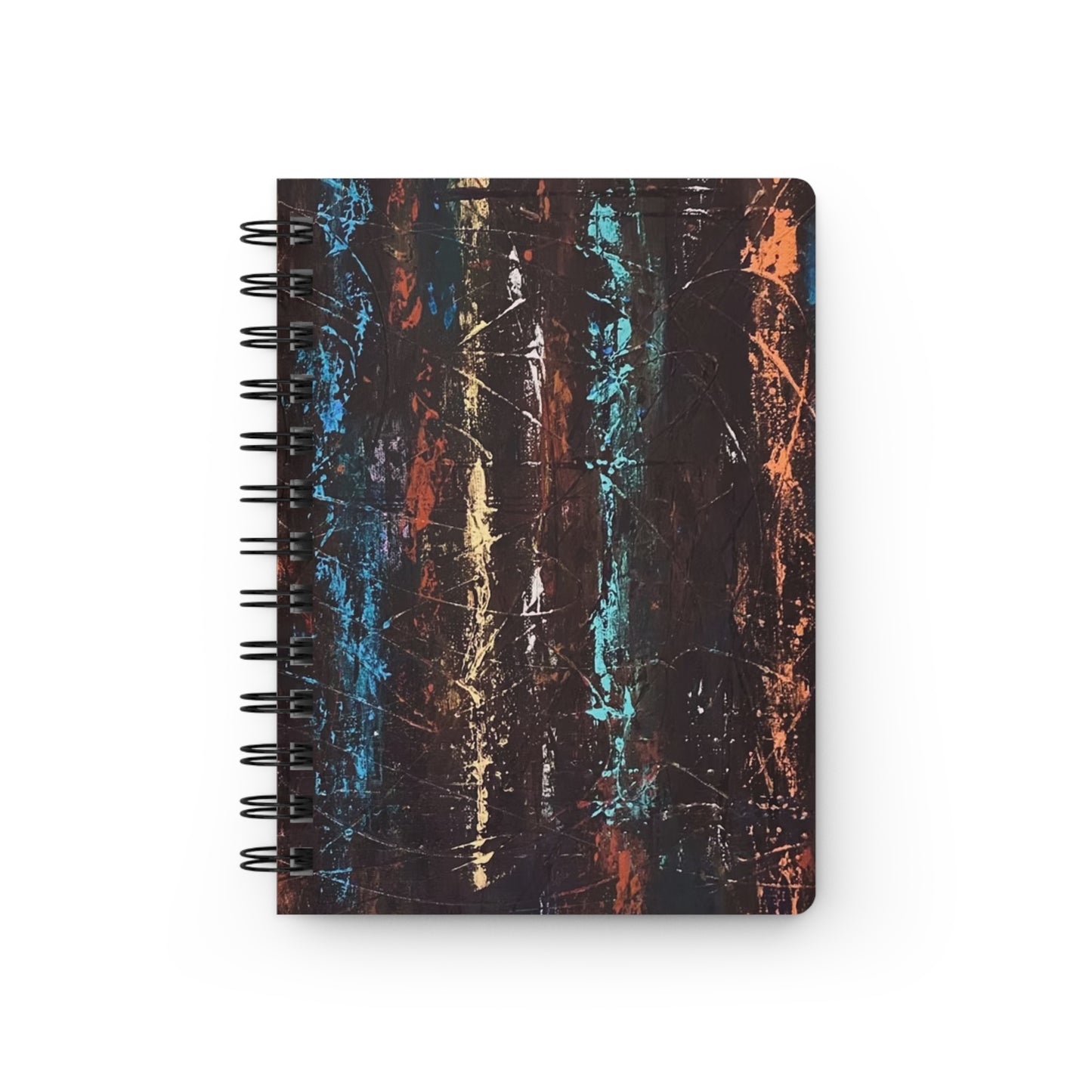The Delamater Series- Spiral Notebook — Abstract Dark Grunge Stripes Journal