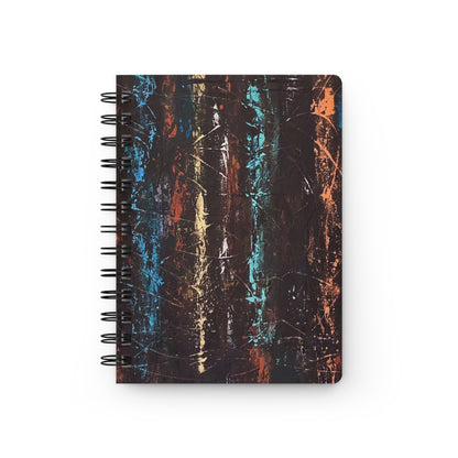 The Delamater Series- Spiral Notebook — Abstract Dark Grunge Stripes Journal