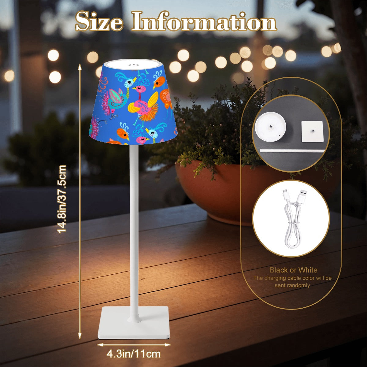 Bird circus LED Cordless Table Lamp