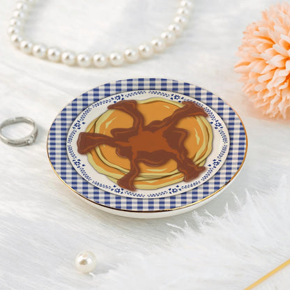 Flapjack dice dish- Round Ceramic Tray