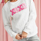 White Merry and Bright Quilted Sweatshirt