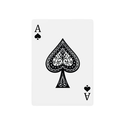Mahjong Mat Matching- Poker Playing Cards — Decorative Ace of Spades Card Deck