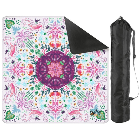 Mahjong Mat Year of the Horse on White 31.5"x31.5" (Ship Rolled up)