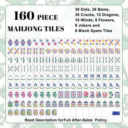 American Mahjong Tiles (Traditional Porcelain Style) GeodeSeries1 green IMG9936