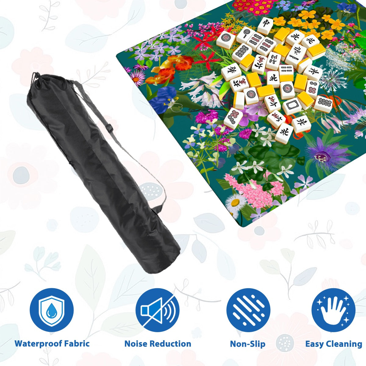Thickened Mahjong Mat Sleek Surface (Ship Rolled Up) Ohio garden