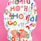White Ho Ho Ho Letter Graphic Christmas Pajama Set