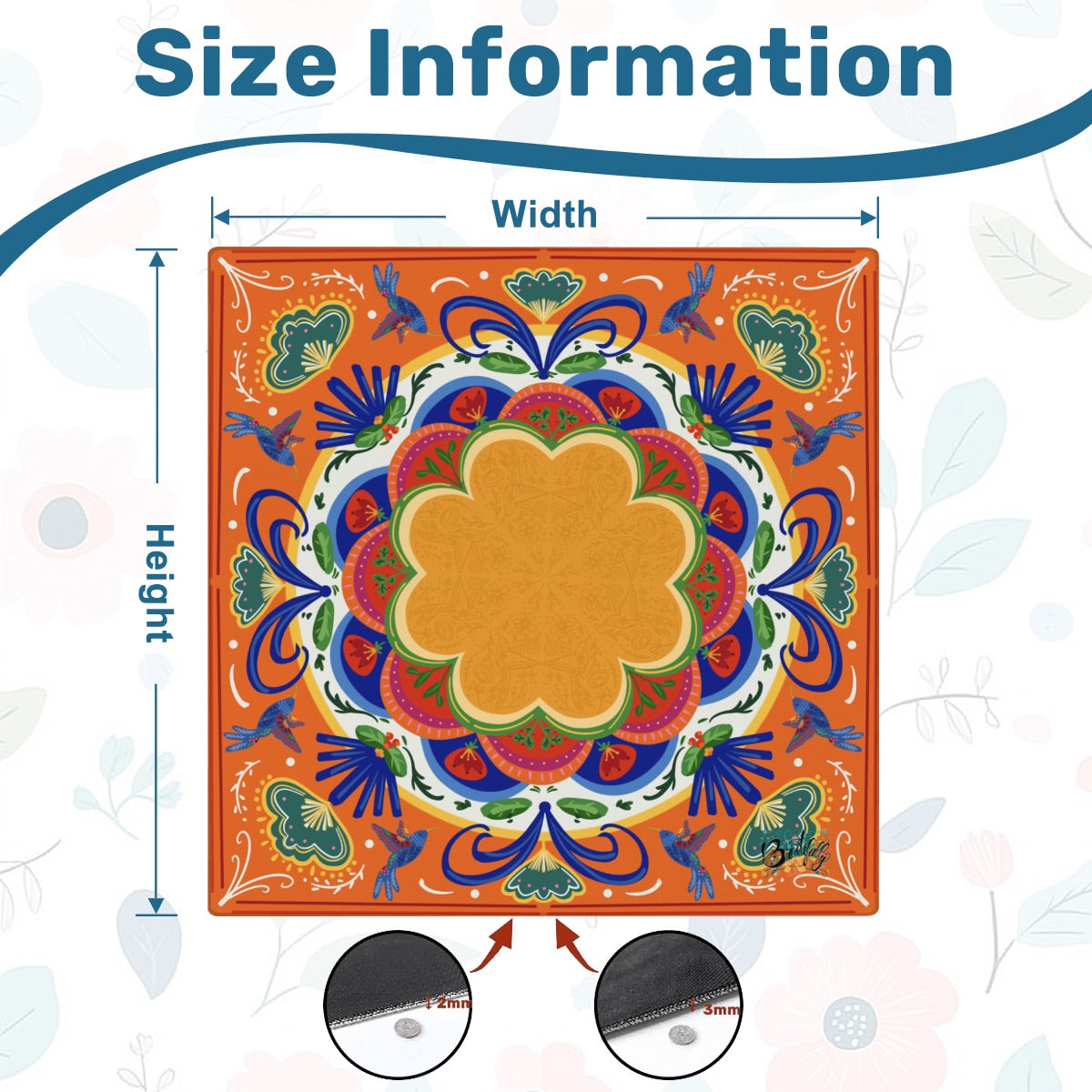 Thickened Mahjong Mat SleekSurface (Ship Rolled Up) FolkHeritage orange