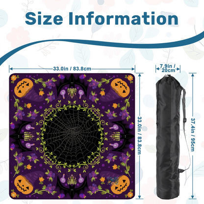 Purple Pumpkin Hex Mahjong Mat Larger-33"x33" (Ship Rolled up)