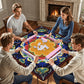 Folk Birds in 4 color options Mahjong Mat 31.5"x31.5" (Ship Rolled up)