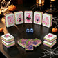 Witch's Familiar Pink & Purple abstract Halloween Mahjong Tiles