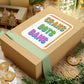 Kiss-Cut Sticker — Colorful 3D Text "CRAKS DOTS BAMS" Laptop Decal