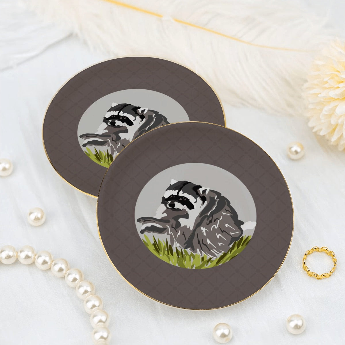 Jimothy Dice Dish Round Ceramic Tray