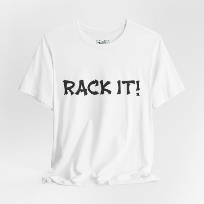 Rack It! Graphic Tee — Casual Statement Shirt for Gamers & Pool Players