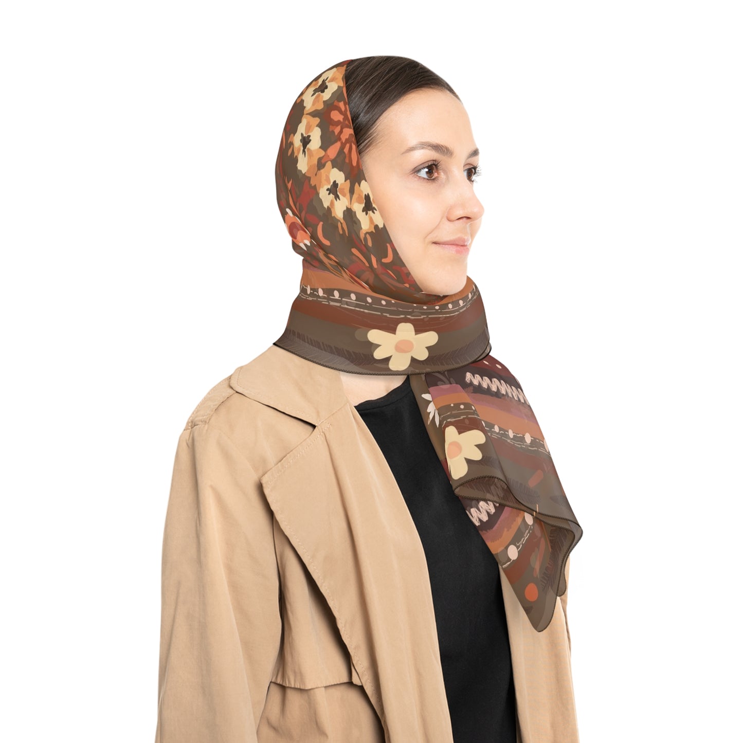 Desert Brown-Poly Scarf