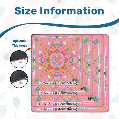Mahjong Mat (Made in USA) Spring on Pink w instructions