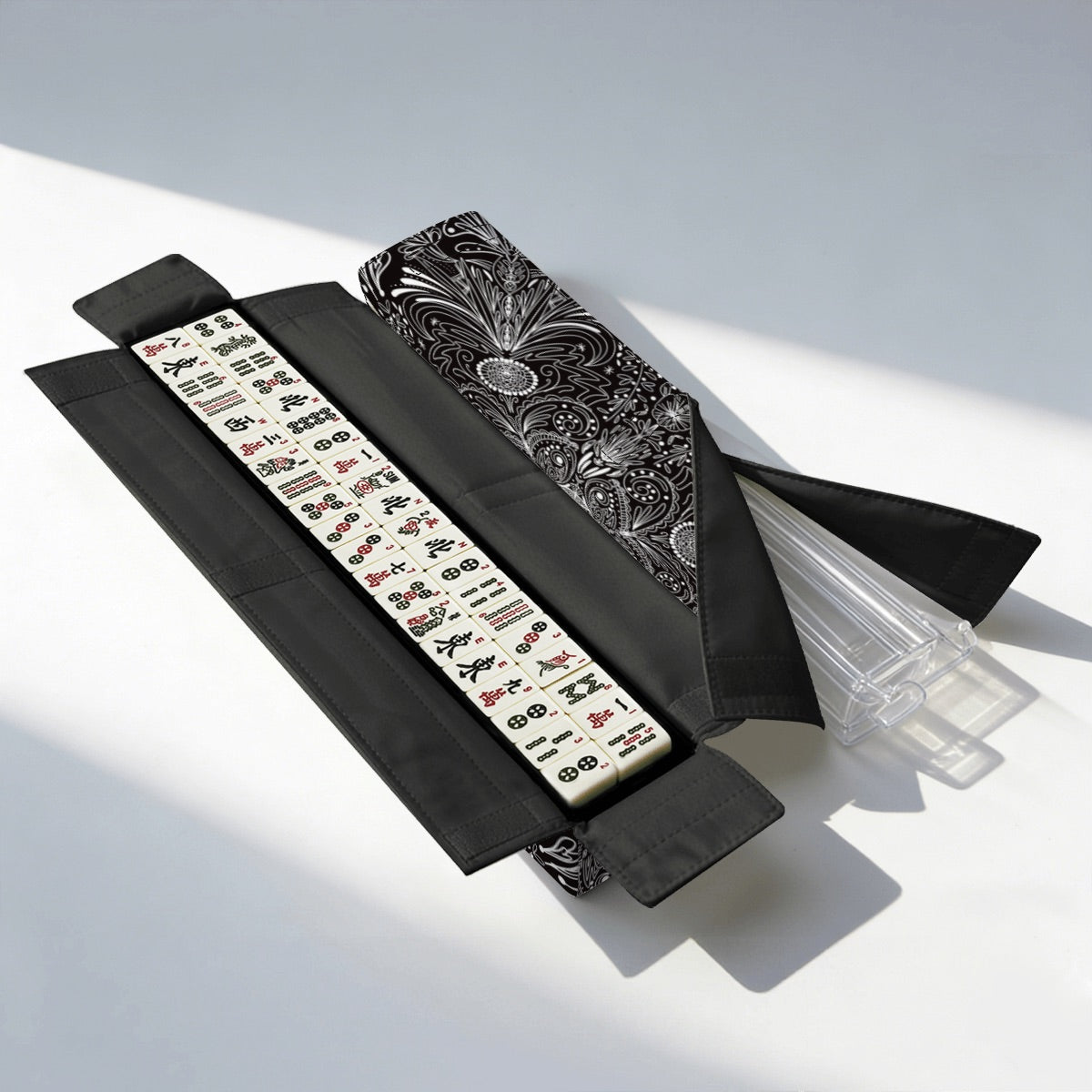 White on Black-Mahjong Bag Set