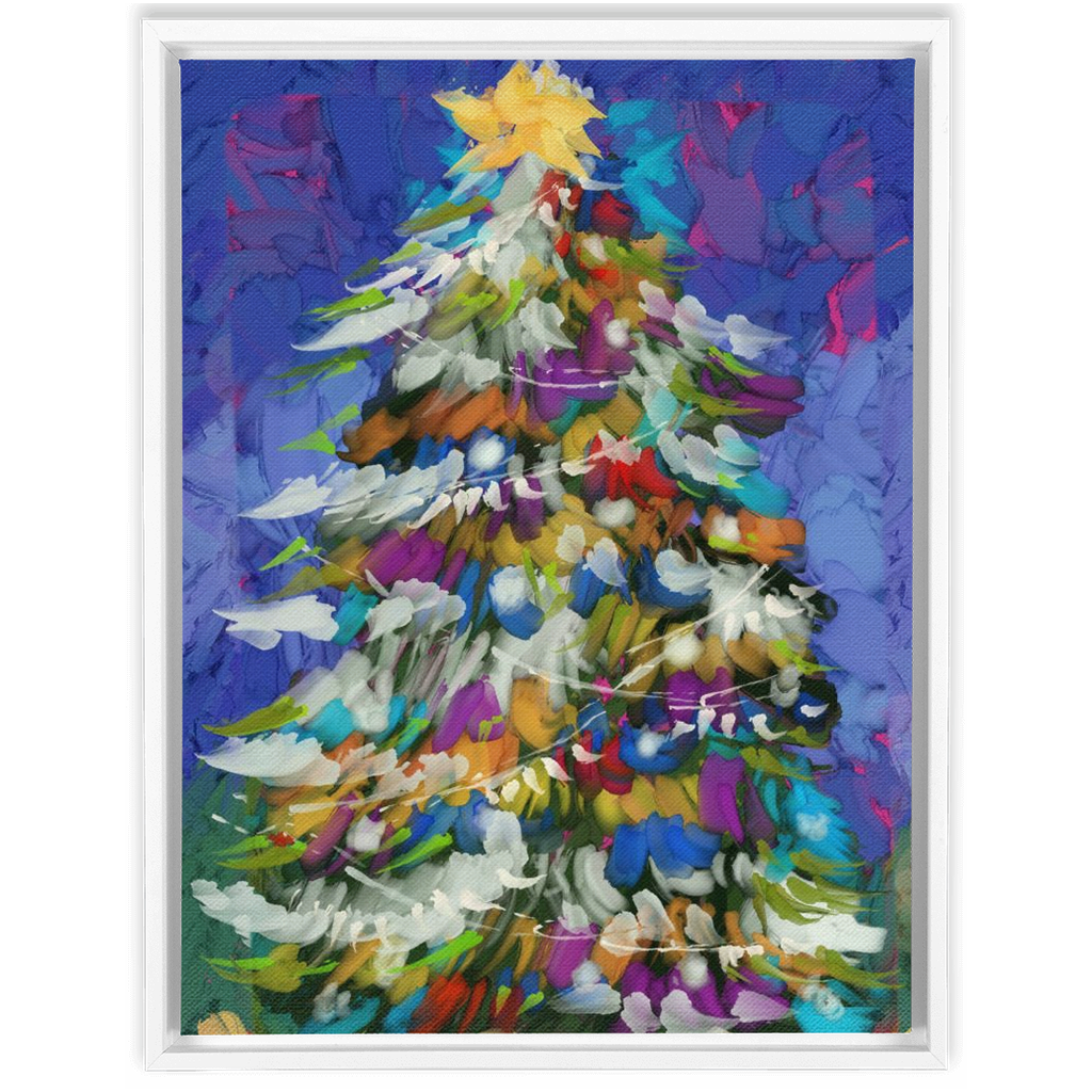 Magical Holiday Tree Framed Canvas Wraps-powered by Artivive