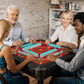 2026 Summer Design on Red-Mahjong Mat 31.5"x31.5" (Ship Rolled up)
