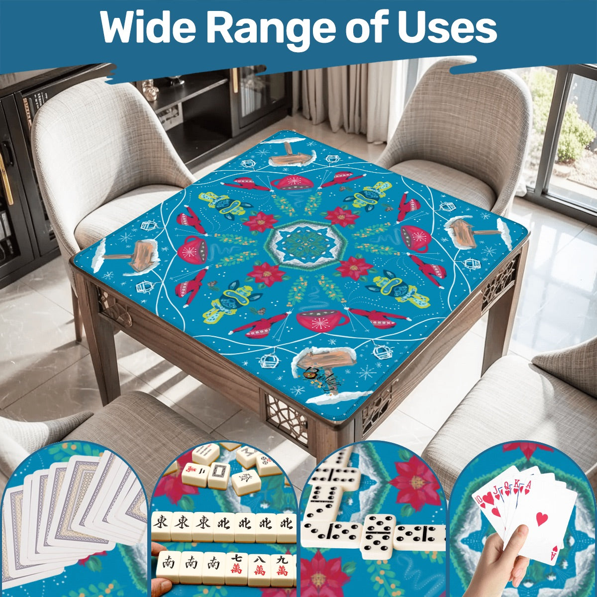 Winter’s warmth Mahjong Mat 31.5"x31.5" (Ship Rolled up)