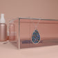 The Delemater Series -nSilver Teardrop Necklace — Colorful Confetti Resin Pendant