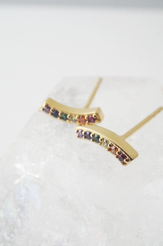 Rainbow Crystal Earrings