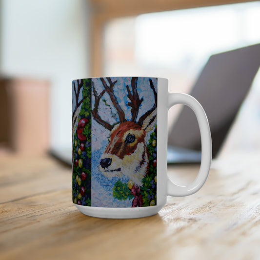 Reindeer Way Ceramic Mug 15oz