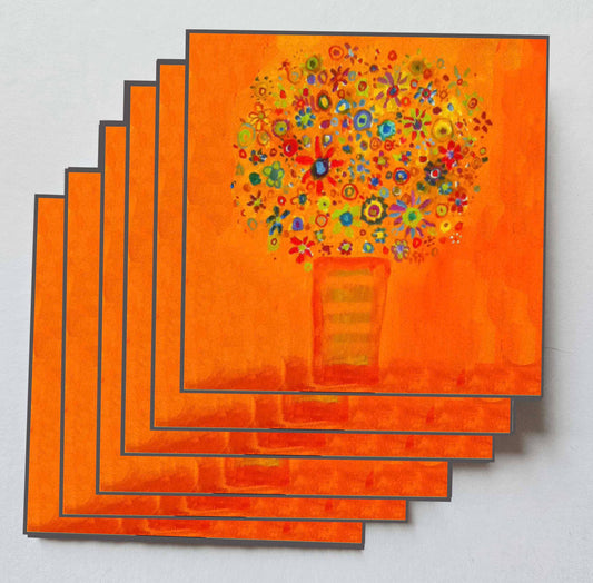 Mini magnet refills. orange flowers