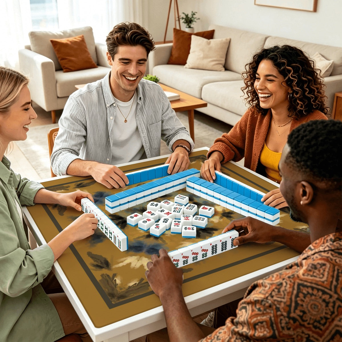 Serenity in flight Thickened Mahjong Mat SleekSurface (Ship Rolled Up)