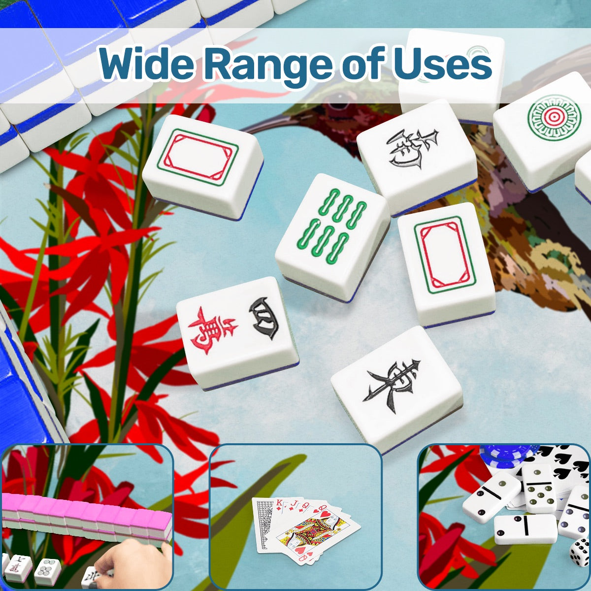 Mahjong Mat 33"x33" (Ship Rolled up) Hummingbird