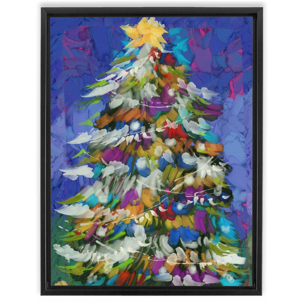 Magical Holiday Tree Framed Canvas Wraps-powered by Artivive