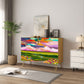 Wooden Storage Cabinet (Made in USA) Abstract Landscape