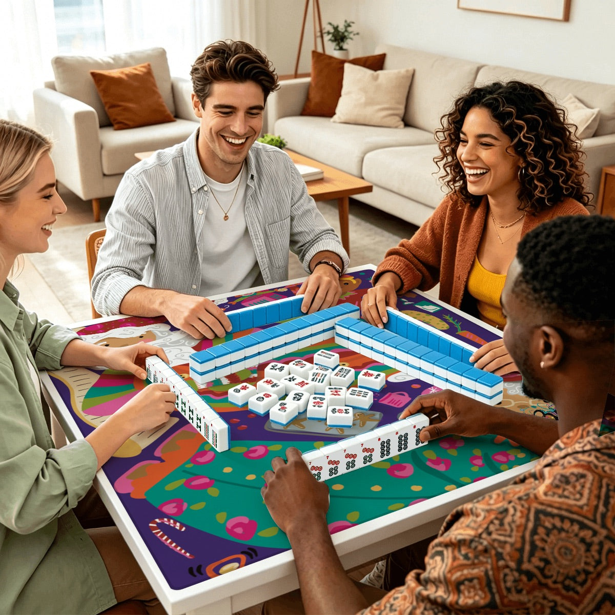 Claus Dreams Thickened Mahjong Mat SleekSurface (Ship Rolled Up)