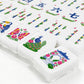 American Mahjong Tiles (Traditional Porcelain Style) Blue sunflower