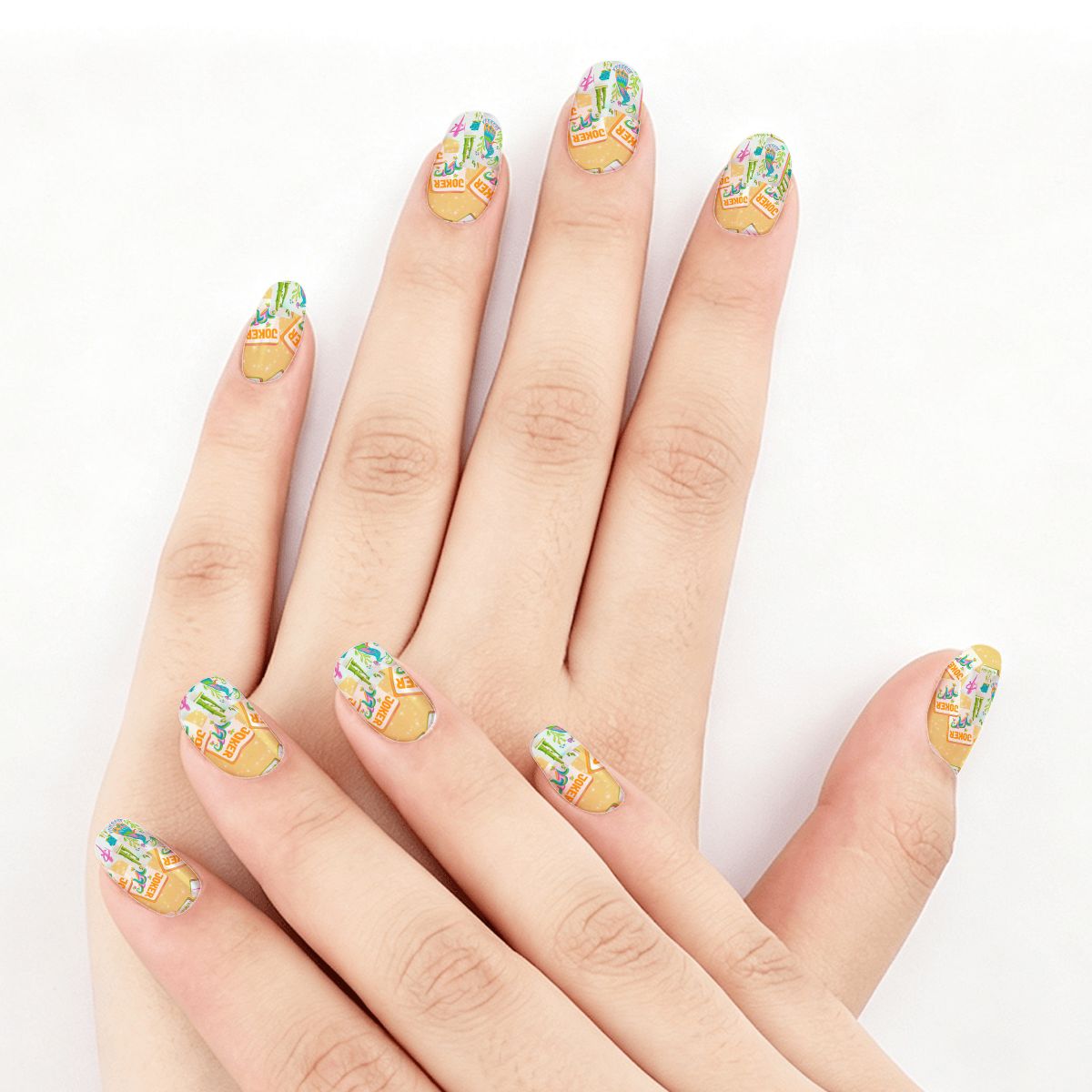 Yellow tiles Nail Stickers 100 Pcs