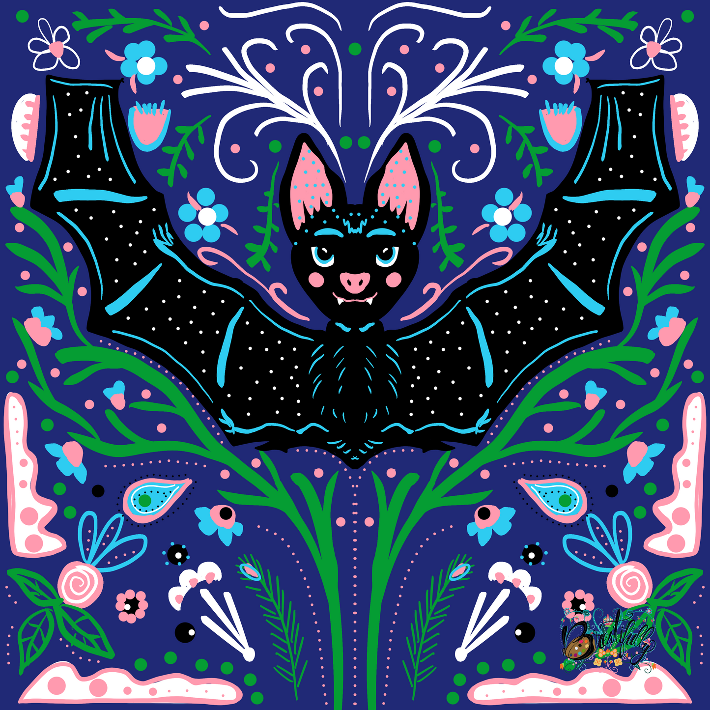 Witchy Halloween series Mahjong Mat 31.5"x31.5" (Ship Rolled up)