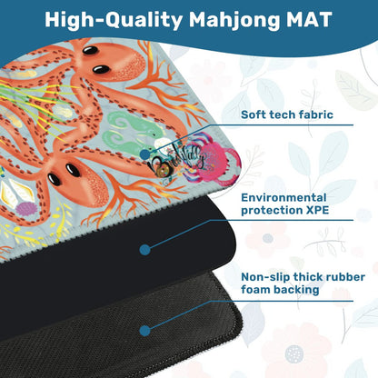 Pastel octo - Mini Travel Mahjong Mat 20.9"x20.9" (Ship Rolled up)