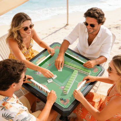 Pungs and paddles pastel Mini Travel Mahjong Mat 20.9"x20.9" (Ship Rolled up)