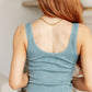 Fundamentals Ribbed Seamless Reversible Tank in Vintage Blue