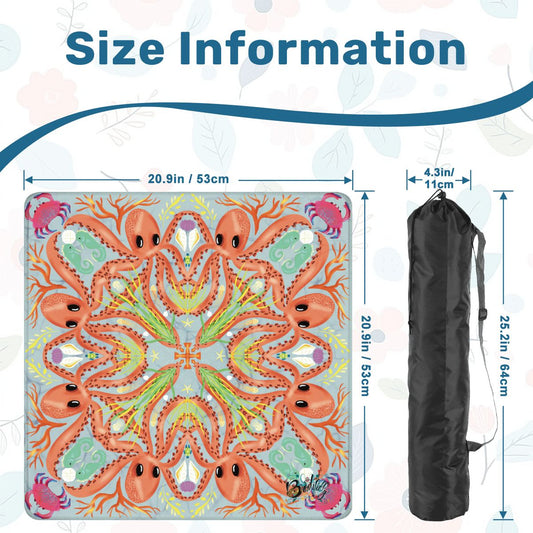 Pastel octo - Mini Travel Mahjong Mat 20.9"x20.9" (Ship Rolled up)