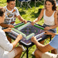 Chinoiserie Purple Mini travel Mahjong Mat 20.9"x20.9" (Ship Rolled up)