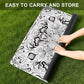 Black on white bandana Mini Travel Mahjong Mat 20.9"x20.9" (Ship Rolled up)