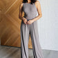 Hilary Wide Leg Jumpsuit in Grey