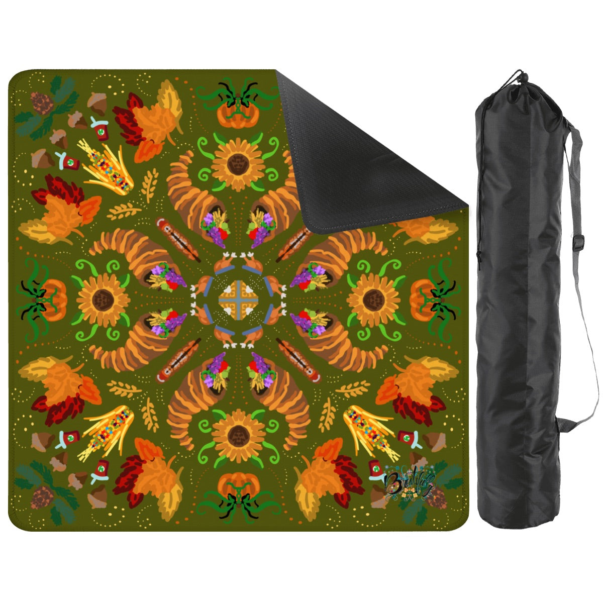 Mahjong Mat 33"x33" (Ship Rolled up) Thanksgiving