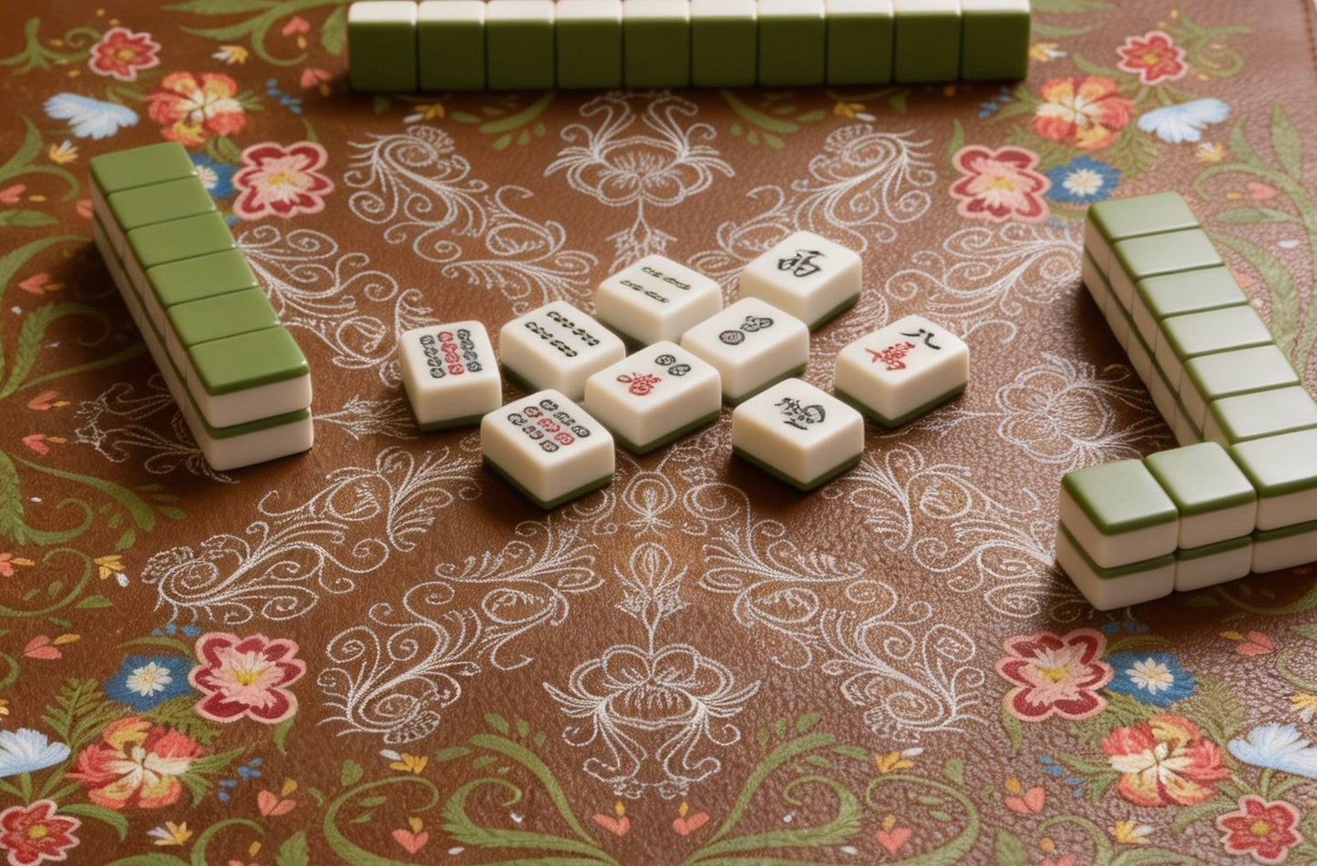 These tiles are made for Mahjin’ - Vegan Leather Mahjong Mat-3 colorways