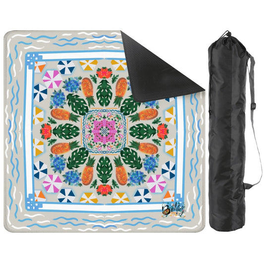 Mahjong Mat 33"x33" (Ship Rolled up) Seasonal Break at the Shore